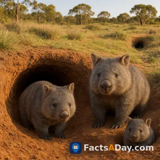 Wombats dig massive underground homes for their families