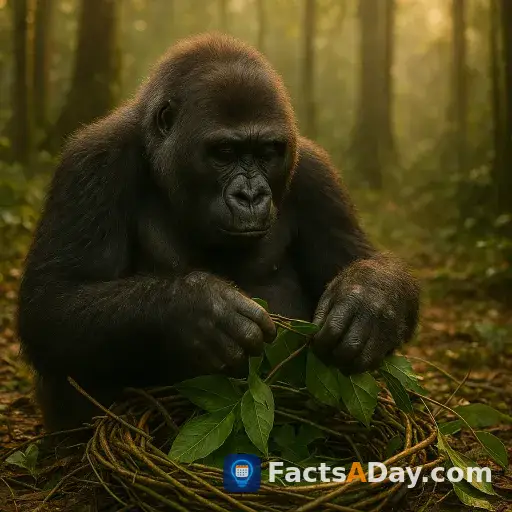 Gorillas build new nests every night