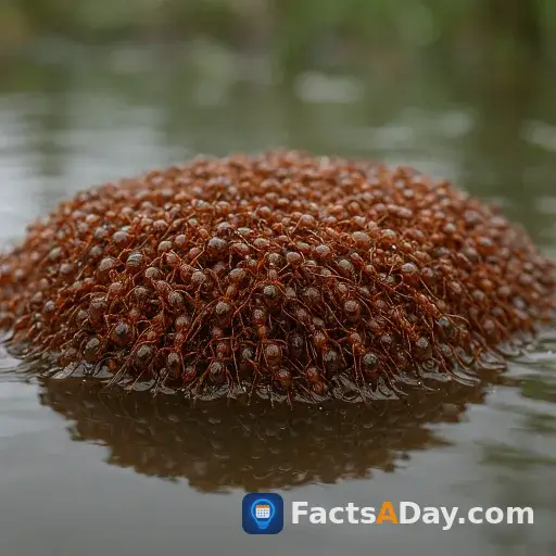 Les fourmis de feu construisent des radeaux vivants pour survivre aux inondations