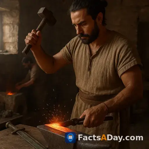 The Hittites forged iron weapons before anyone else