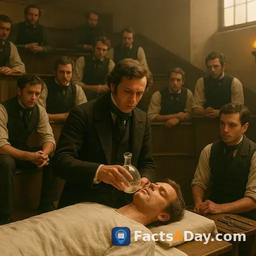 The first painless surgery used ether vapor in 1846