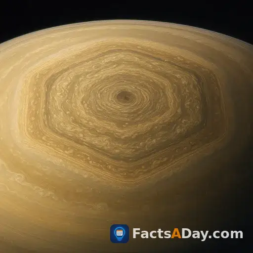 Saturns nordpol hat einen riesigen sechseckigen sturm