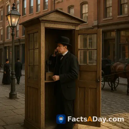The first public phone booth democratized communication