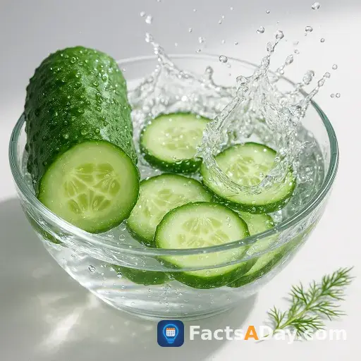 Cucumbers are 96 percent water, mostly hydration