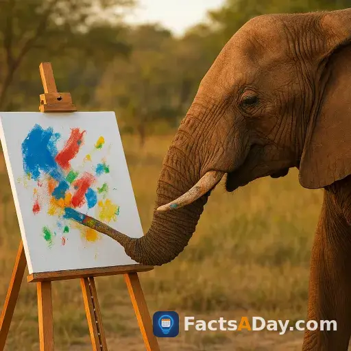 Les éléphants peignent avec leur puissante trompe