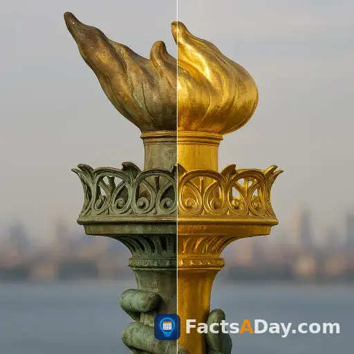 The Statue of Liberty's torch was not originally gold