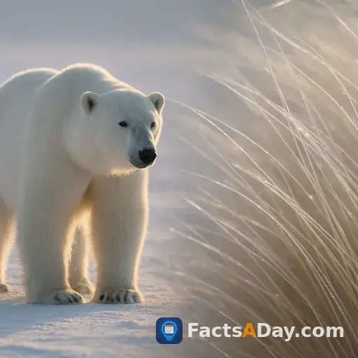 La fourrure blanche des ours polaires est un jeu de lumière