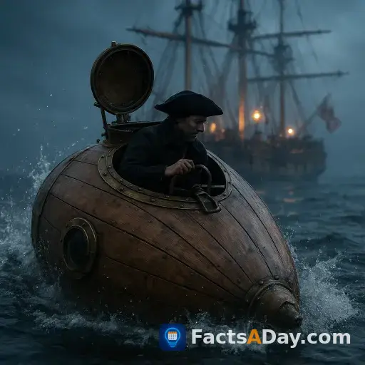 The first submarine sank on its maiden voyage