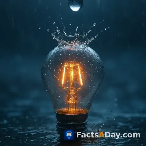 A single raindrop can power a light bulb briefly