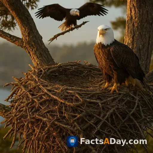 Les aigles construisent des nids massifs pesant jusqu'à deux tonnes