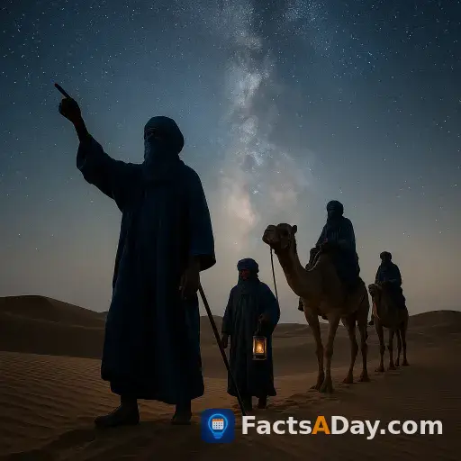 Nómadas del sahara navegan por las estrellas en dunas infinitas