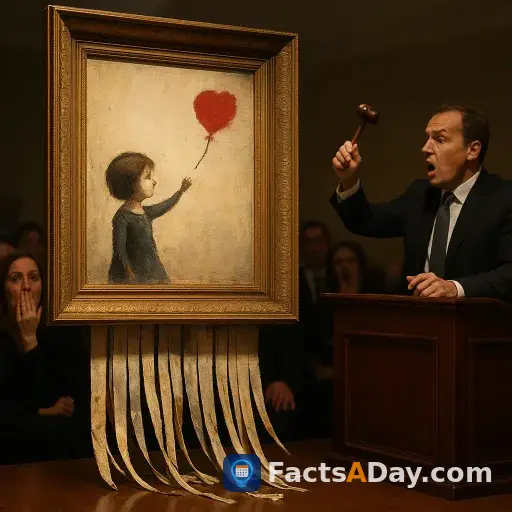 Banksys kunst zerstörte sich bei auktion selbst