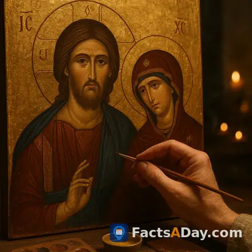 Byzantinische ikonen bewahrten christliche theologie in gemälden