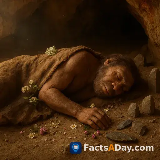 Neanderthals may have buried their dead with flowers