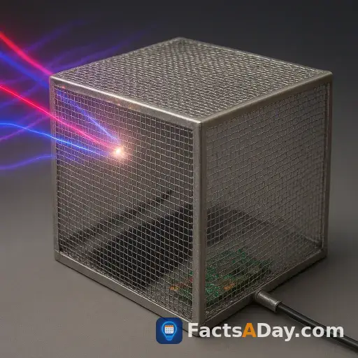 A Faraday cage creates an invisible shield