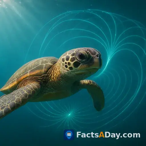 Sea turtles navigate oceans using Earth's magnetic fields