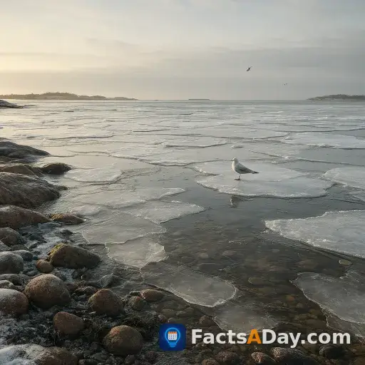 El mar Báltico se congela cada invierno