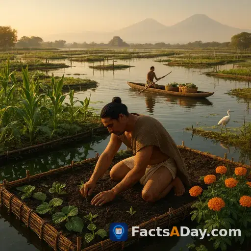 Ancient Aztecs floated gardens on a lake