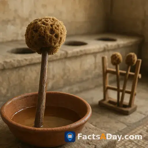古代ローマ人は棒付きスポンジをトイレットペーパーとして共有した