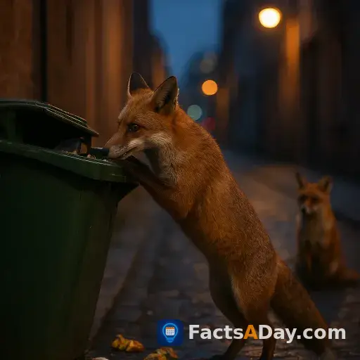 Los zorros urbanos prosperan asaltando la basura humana