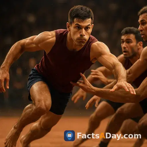 Kabaddi-Angreifer halten den Atem an, um Punkte zu erzielen