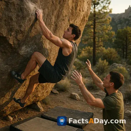 Boulderer lösen kurze fels-probleme ohne seile