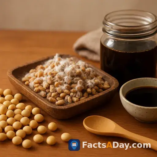 Soy sauce gets its flavor from mold