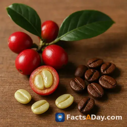 Coffee beans are roasted seeds from cherry-like fruits