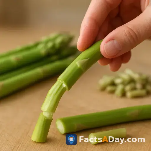 Asparagus spears snap at their perfect point