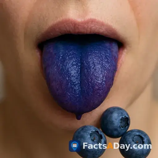 Blueberries stain your tongue blue