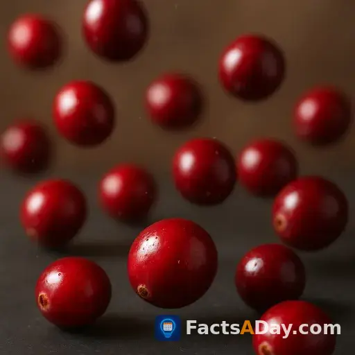 Fresh cranberries bounce like tiny rubber balls