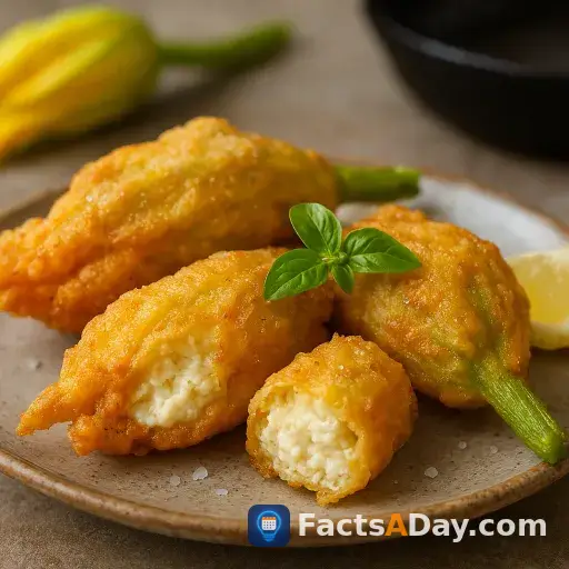 Zucchini flowers become a gourmet fried delight