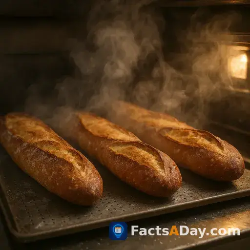 Steam gives baguettes their crispy crust