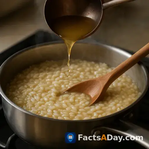 리조또의 크리미한 마법은 끊임없는 저어주기에서 나옵니다