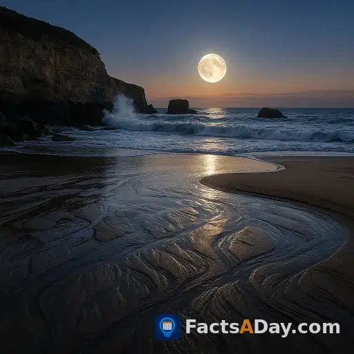 Der mond formt die küstenlinien der erde