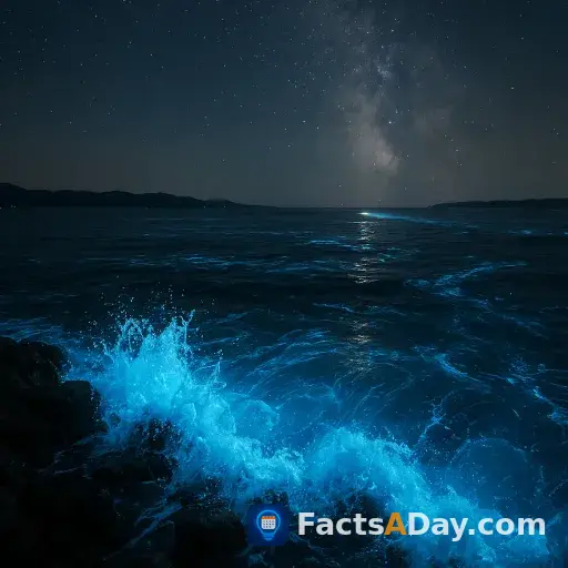 Les eaux océaniques peuvent briller d'un bleu électrique