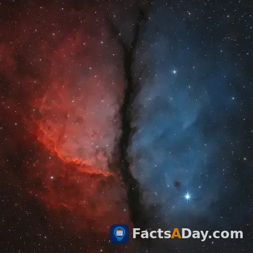 Der Trifidnebel teilt rote und blaue Gase