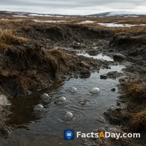 Tauender permafrost setzt starkes treibhausgas frei
