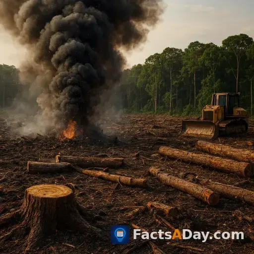La deforestación libera rápidamente carbono almacenado