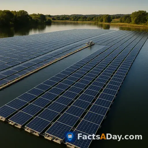 Los paneles solares flotantes ahorran tierra y agua
