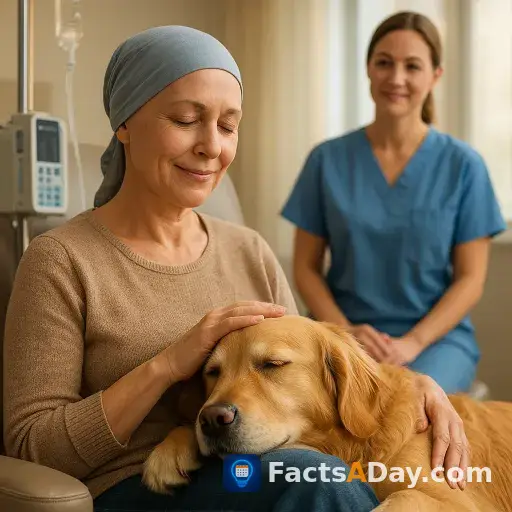 Los animales de terapia confortan a pacientes de quimioterapia