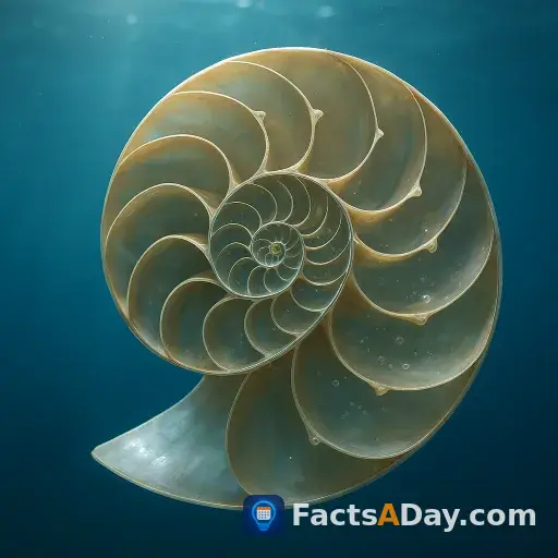 Las conchas de nautilus tienen espirales con cámaras de gas flotantes