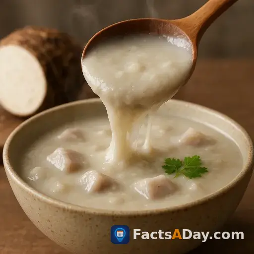Taro roots naturally thicken soups