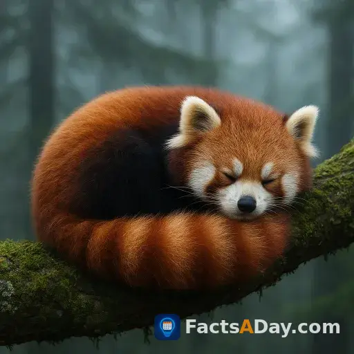 Los pandas rojos usan sus colas como mantas