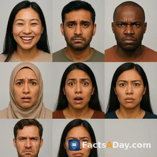 Humans share universal facial expressions