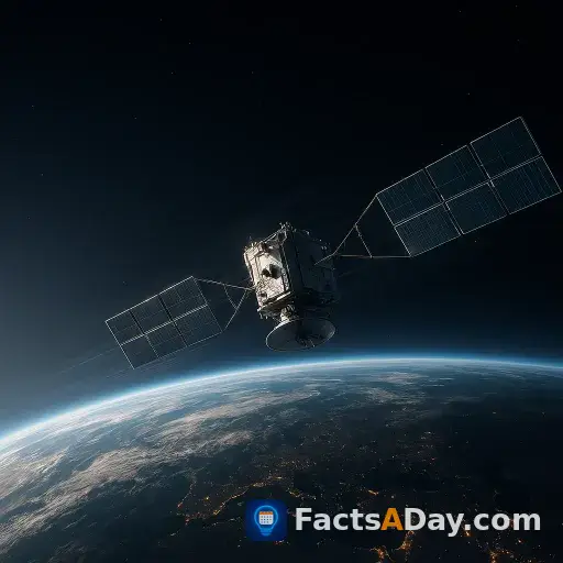 人工衛星は驚異的な速度で地球を周回する