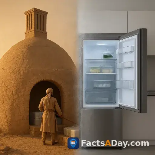 Modern refrigerators evolved from ancient Persian ice pits