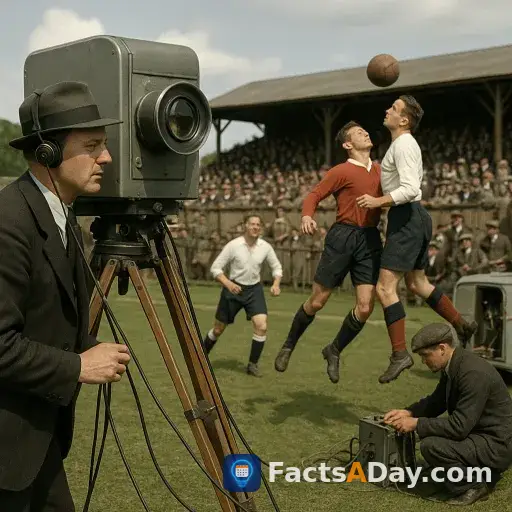 Das erste im Fernsehen übertragene Fußballspiel war eine öffentliche Vorführung