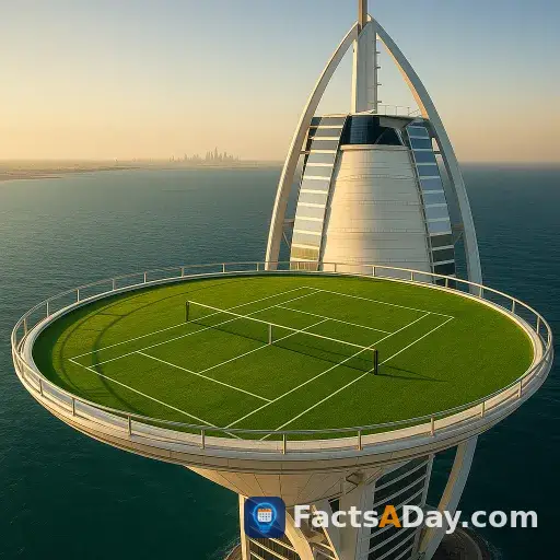 Der höchste Tennisplatz der Welt befindet sich auf einem Wolkenkratzer in Dubai
