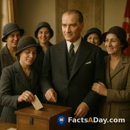 Atatürk was the first world leader to grant full voting rights to women